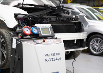 equipment attached for re-gassing air conditioning